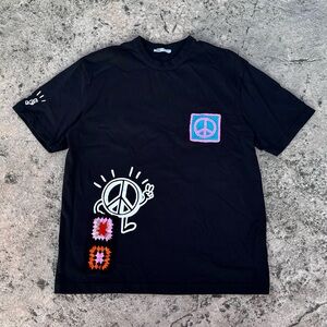 Zara Black Peace Graphic Tee